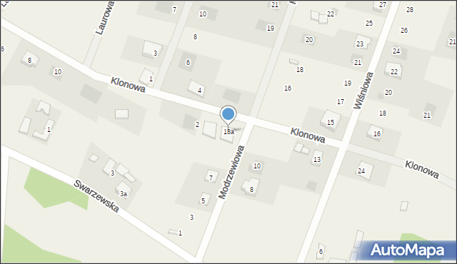 Łebcz, Klonowa, 18a, mapa Łebcz