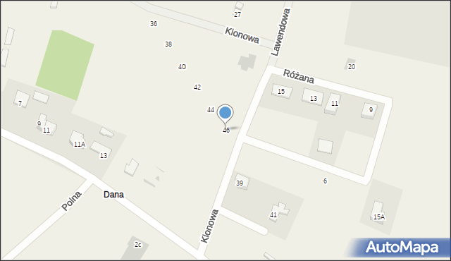 Łebcz, Klonowa, 46, mapa Łebcz