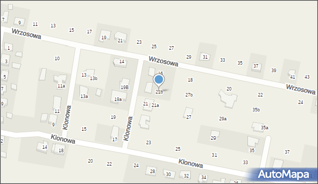 Lenartowice, Klonowa, 21b, mapa Lenartowice