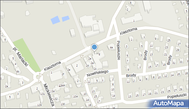 Leżajsk, Klasztorna, 4b, mapa Leżajsk