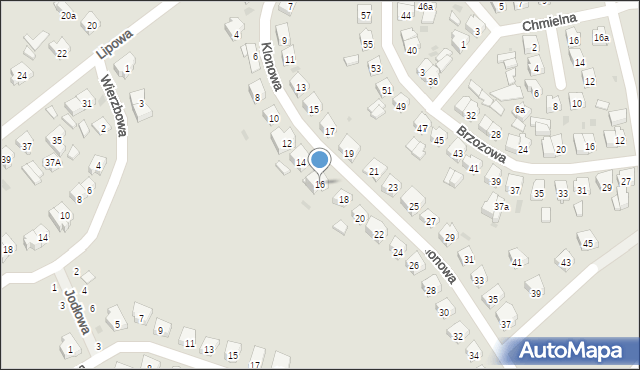 Lidzbark, Klonowa, 16, mapa Lidzbark