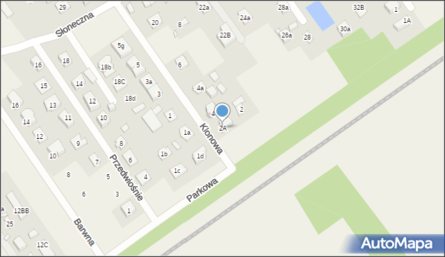Lipinki, Klonowa, 2A, mapa Lipinki