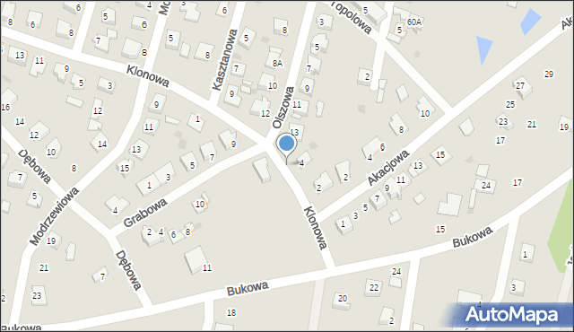 Lipno, Klonowa, 1a, mapa Lipno