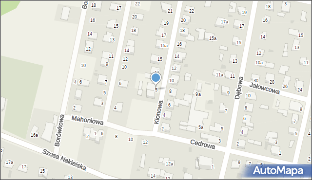 Łochowo, Klonowa, 5, mapa Łochowo
