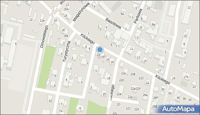 Łowicz, Klickiego Stanisława, gen., 12, mapa Łowicza