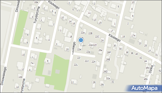 Łowicz, Klickiego Stanisława, gen., 22e/22f, mapa Łowicza