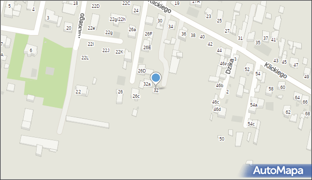 Łowicz, Klickiego Stanisława, gen., 32, mapa Łowicza