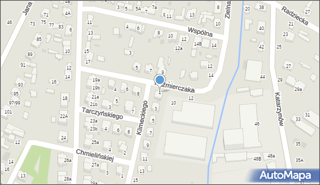 Łowicz, Klimeckiego Maurycego, 1, mapa Łowicza