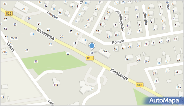 Lubartów, Kleeberga, gen., 16, mapa Lubartów