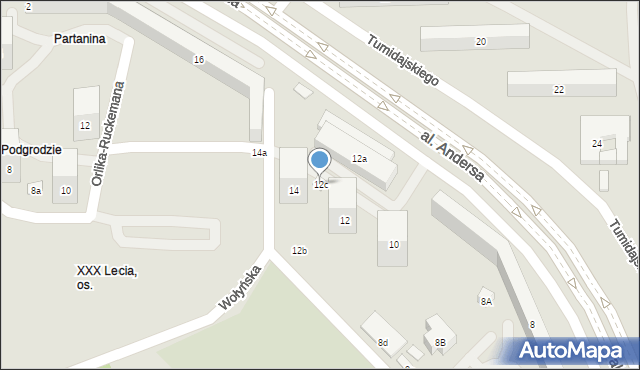 Lublin, Kleeberga Franciszka, 12c, mapa Lublina