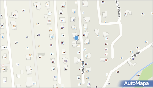 Lublin, Kleopatry, 11a, mapa Lublina