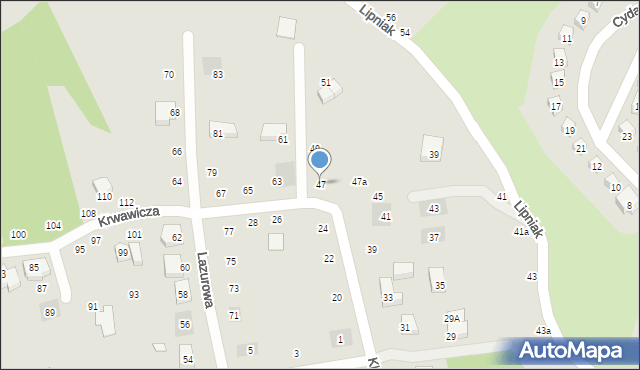 Lublin, Klepackiego Witolda, 47, mapa Lublina