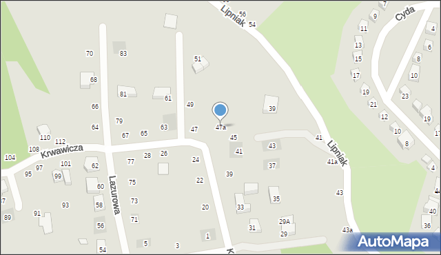 Lublin, Klepackiego Witolda, 47a, mapa Lublina