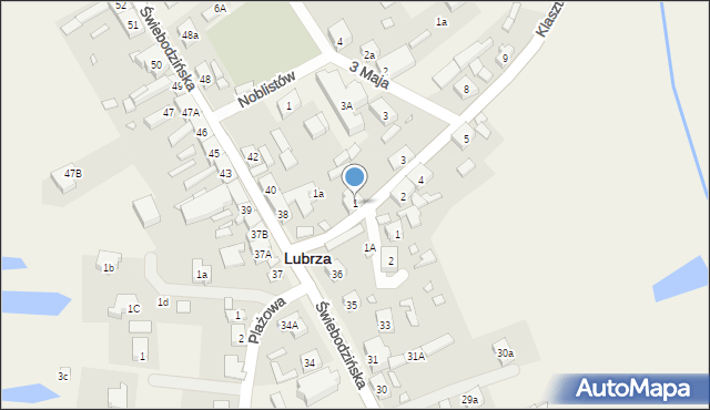 Lubrza, Klasztorna, 1, mapa Lubrza