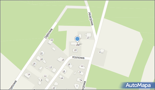 Lubsza, Klonowa, 19a, mapa Lubsza