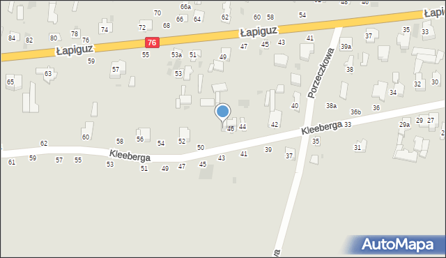 Łuków, Kleeberga Franciszka, gen., 48a, mapa Łuków