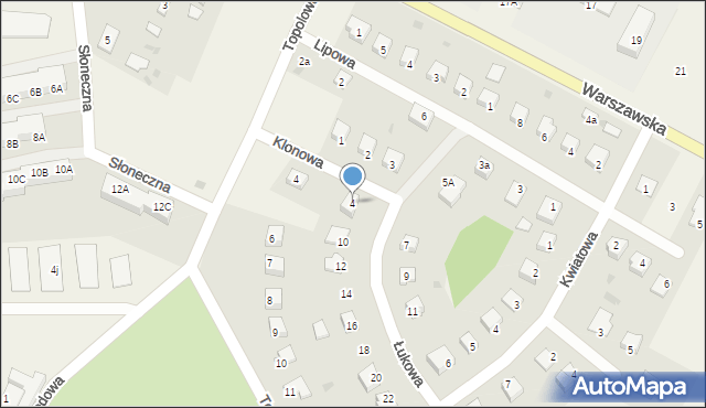 Łukta, Klonowa, 4, mapa Łukta