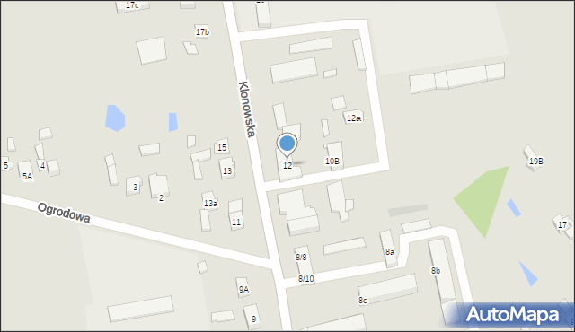 Lututów, Klonowska, 12, mapa Lututów