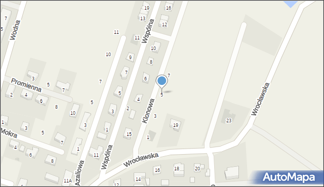 Lutynia, Klonowa, 6, mapa Lutynia