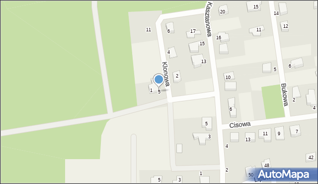 Luzino, Klonowa, 5, mapa Luzino