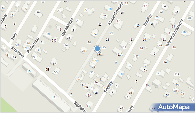 Marki, Klucznikowska, 27a, mapa Marki