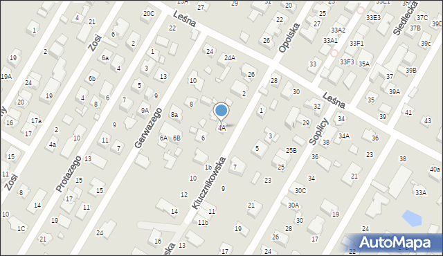 Marki, Klucznikowska, 4A, mapa Marki