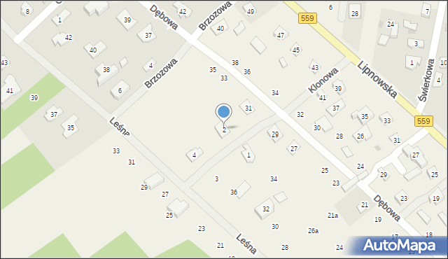 Maszewo Duże, Klonowa, 2, mapa Maszewo Duże