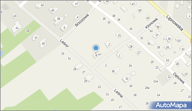 Maszewo Duże, Klonowa, 4, mapa Maszewo Duże