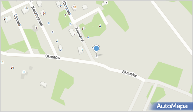 Miasteczko Śląskie, Klonowa, 2, mapa Miasteczko Śląskie