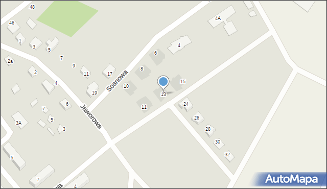 Michałowo, Klonowa, 13, mapa Michałowo