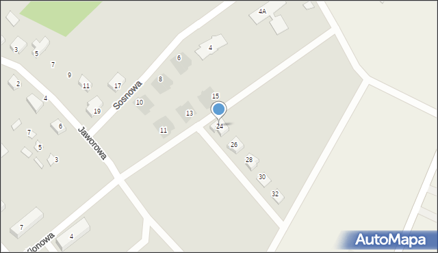 Michałowo, Klonowa, 24, mapa Michałowo