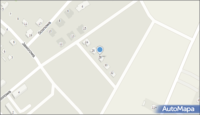 Michałowo, Klonowa, 28, mapa Michałowo