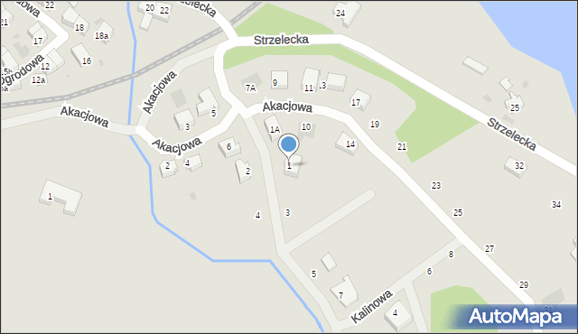 Międzychód, Klonowa, 1, mapa Międzychód