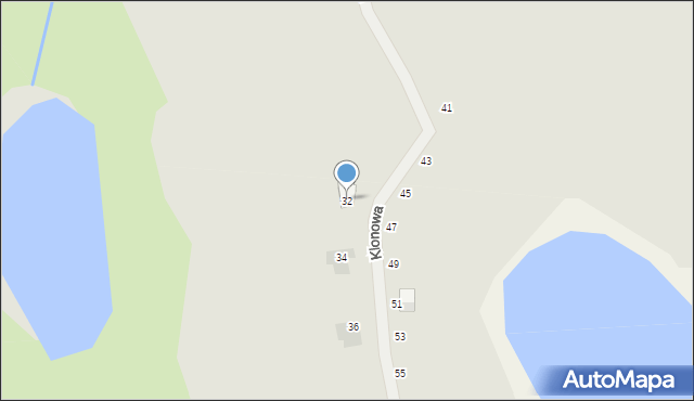 Międzychód, Klonowa, 32, mapa Międzychód
