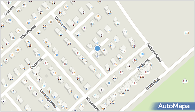 Międzyrzec Podlaski, Klonowa, 2, mapa Międzyrzec Podlaski