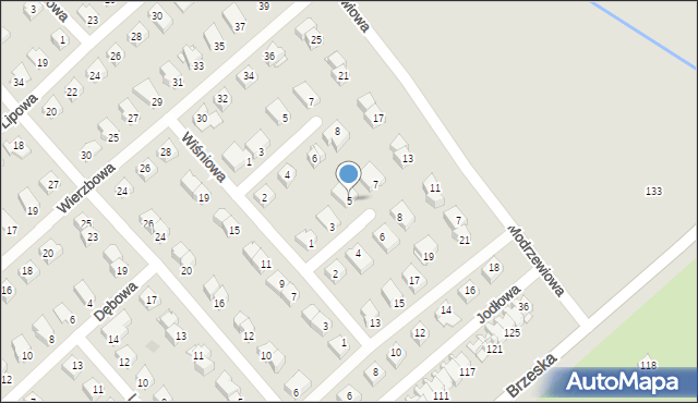 Międzyrzec Podlaski, Klonowa, 5, mapa Międzyrzec Podlaski