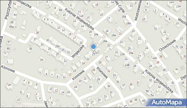 Mikołów, Klonowa, 23, mapa Mikołów