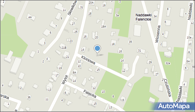 Milanówek, Klonowa, 18b, mapa Milanówek