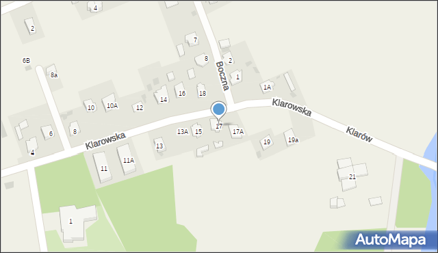 Milejów-Osada, Klarowska, 17, mapa Milejów-Osada
