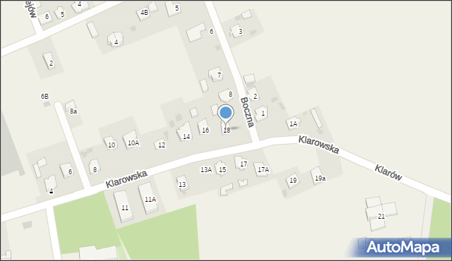 Milejów-Osada, Klarowska, 18, mapa Milejów-Osada