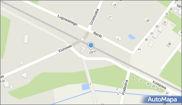 Mińsk Mazowiecki, Klonowa, 124, mapa Mińsk Mazowiecki