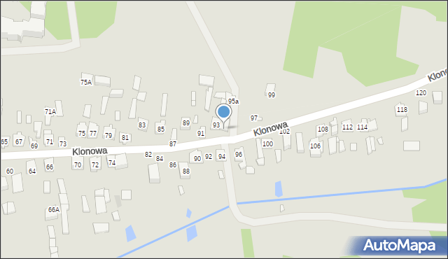 Mińsk Mazowiecki, Klonowa, 95, mapa Mińsk Mazowiecki