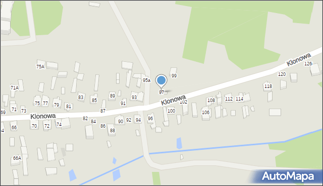 Mińsk Mazowiecki, Klonowa, 97, mapa Mińsk Mazowiecki