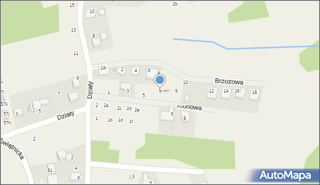 Mogilany, Klonowa, 7, mapa Mogilany