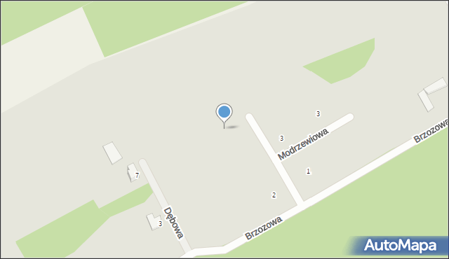 Mońki, Klonowa, 1, mapa Mońki