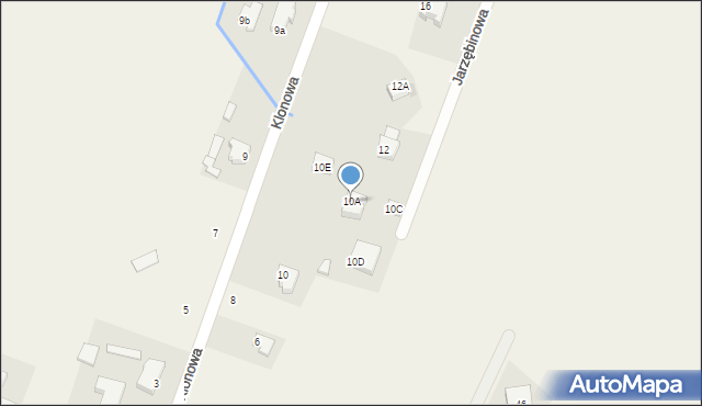 Mścice, Klonowa, 10A, mapa Mścice