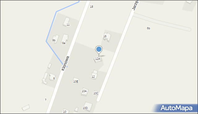 Mścice, Klonowa, 14, mapa Mścice