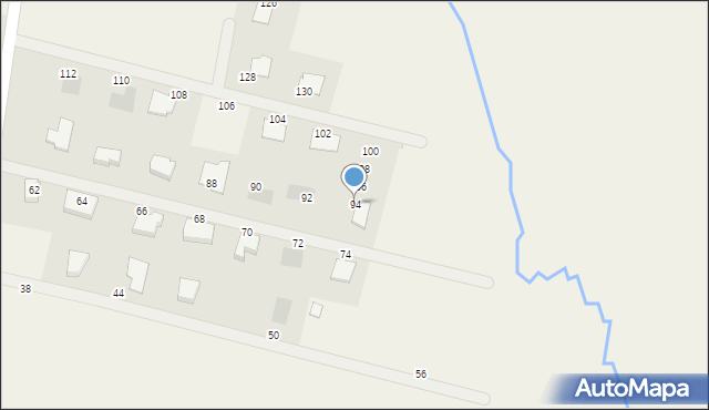 Mścice, Klonowa, 94, mapa Mścice