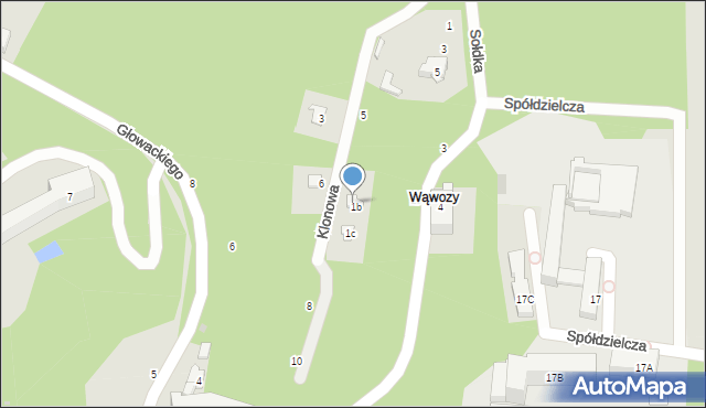 Nałęczów, Klonowa, 7, mapa Nałęczów