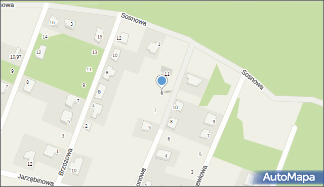 Nekla, Klonowa, 9, mapa Nekla